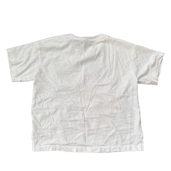 Rolling Stones Cropped White Tee Girls - Size 8 - Picture 3 of 3